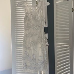 Ivory beaded cocktail dress